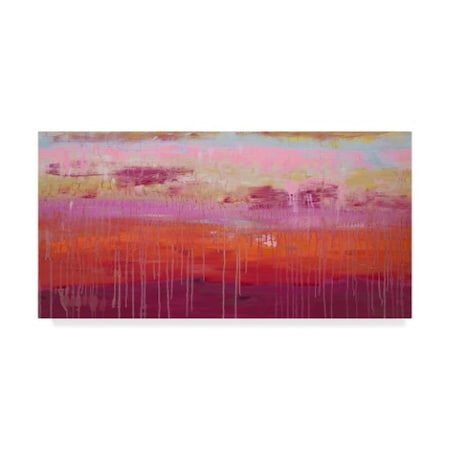 Hilary Winfield 'Lithosphere Red Pink' Canvas Art,10x19
